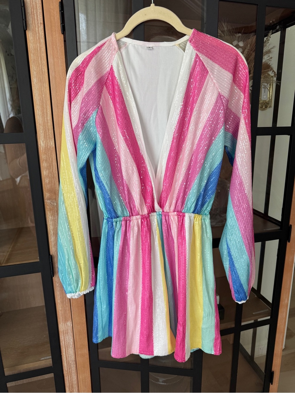 Sequined romper lover taylor swift unicorn pastel striped rainbow Gabrielle - Picture 2 of 9